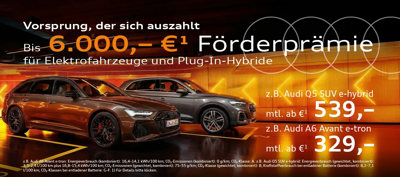 Audi E-Fahrzeug Förderprämie