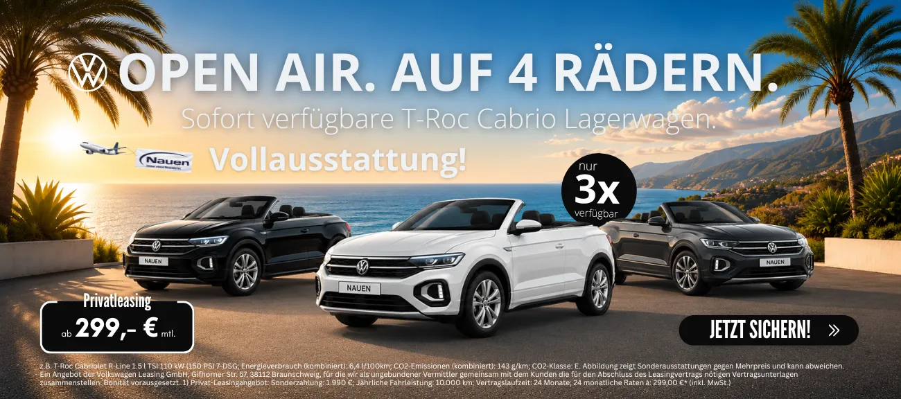 Slider T-Roc Cabrio Lageraktion