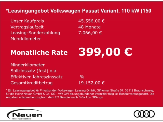Passat Variant R-Line 2.0 TDI 110 KW DSG * Rate 399 *