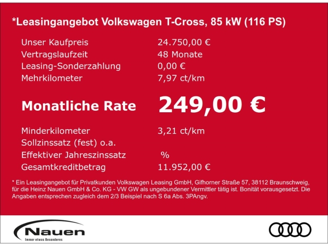 T-Cross ENERGY *ACC*KAMERA*CLIMATRONIC*SHZ*APP-CONNECT*
