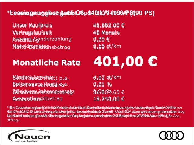 Q3 40 TFSI *Leasing 401,-*