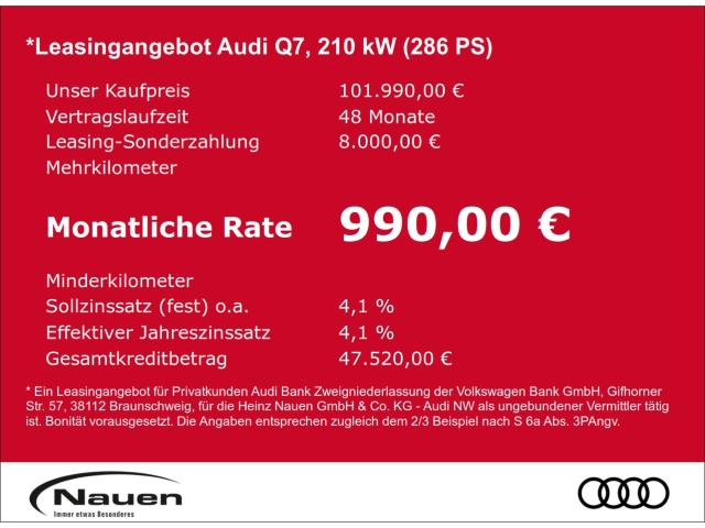 Q7 50 TDI quattro *S line* 7-Sitze*Standhzg.*
