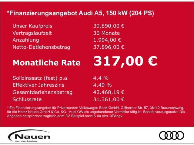A5 Limousine S-tronic *ACC*NAVI*KAMERA*LED+*INTERFACE*