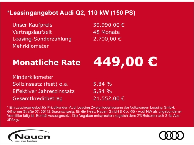 Q2 Advanced 35 TFSI S tronic *Pano OptikPaket*