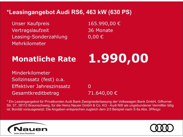 RS6 Avant Performance *Keramik* blaue Akzente*