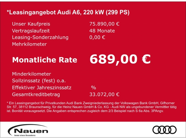 A6 Avant e-Hybrid quattro * 0,5%Versteuerung*