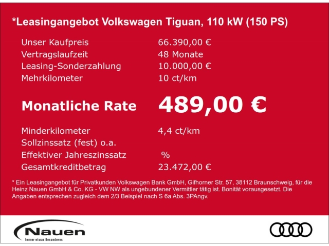 Tiguan R-Line 1,5 l eHybrid 6-Gang-DSG AHK, Panodach, HarmanKardon, Volleder