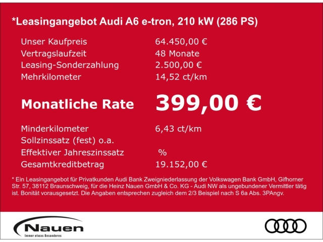 A6 e-tron Avant 210 kW