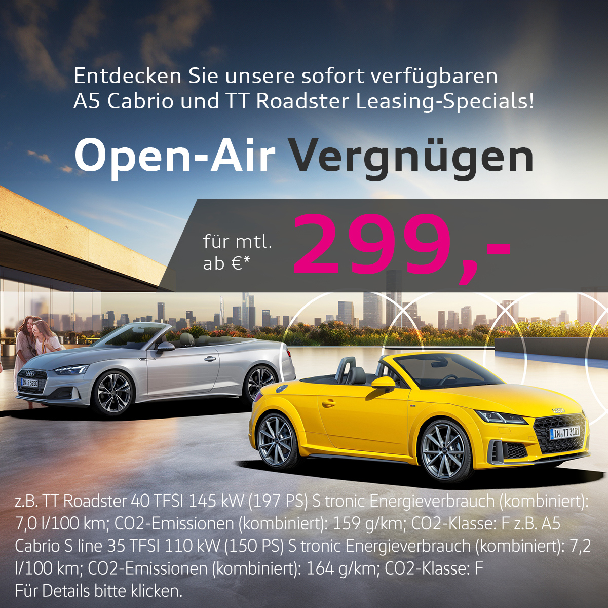Autohaus Nauen Open Air Audis Angebot für Cabrios