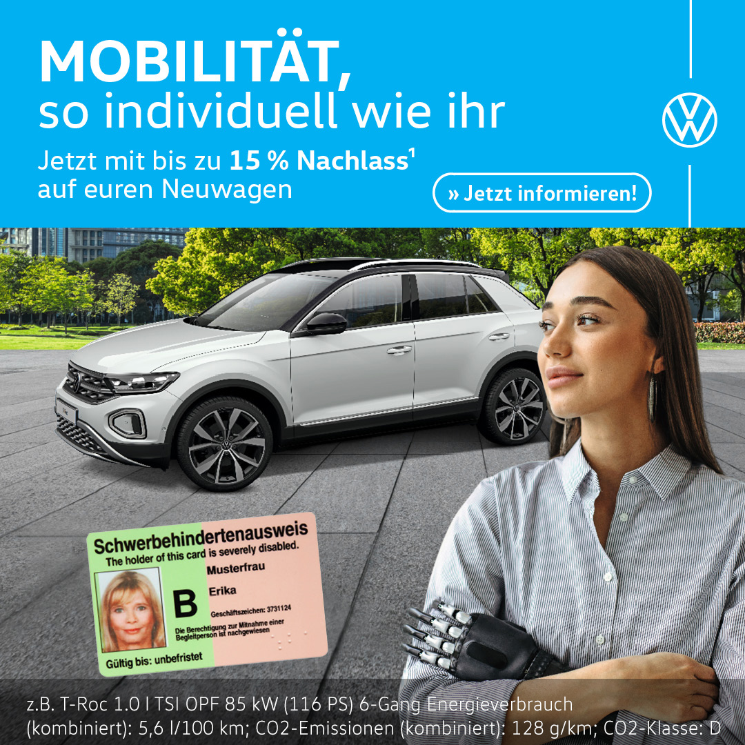 Nauen Volkswagen Fahrzeuge für Menschen mit Handicap
