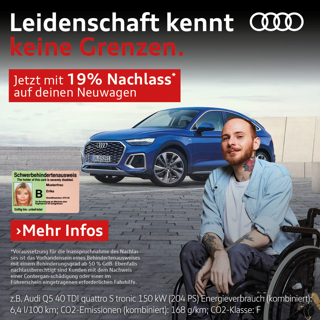 BB Audi Aktion für Menschen mit Handicap Sonderangebote Autohaus Nauen